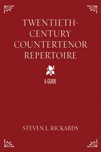Twentieth-Century Countertenor Repertoire_cover