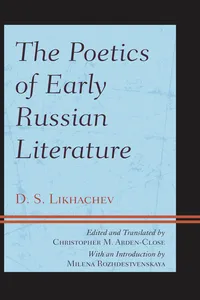 The Poetics of Early Russian Literature_cover