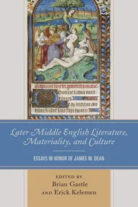 Later Middle English Literature, Materiality, and Culture_cover