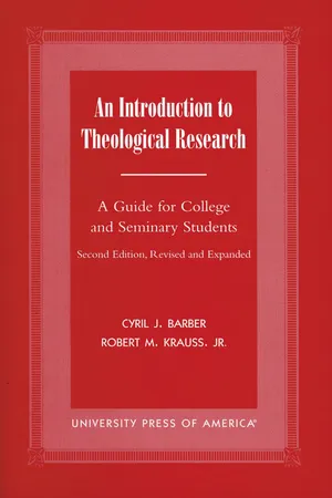 An Introduction To Theological Research