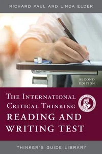 The International Critical Thinking Reading and Writing Test_cover