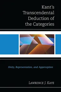 Kant's Transcendental Deduction of the Categories_cover