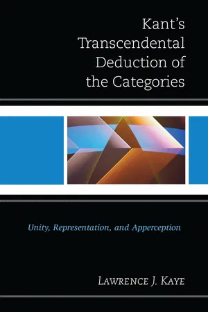 Kant's Transcendental Deduction of the Categories