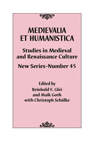Medievalia et Humanistica, No. 45