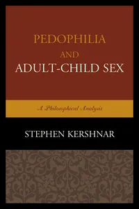 Pedophilia and Adult–Child Sex_cover