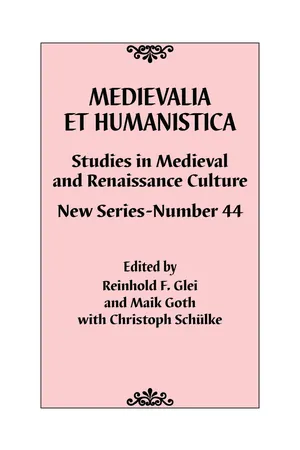 Medievalia et Humanistica, No. 44