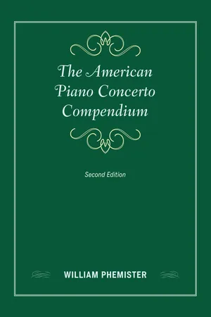 The American Piano Concerto Compendium