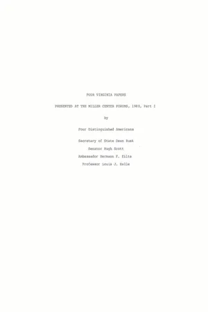 The Virginia Papers on the Presidency