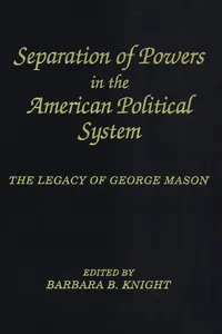 Separation of Powers in the American Political System_cover