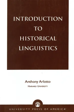 Introduction to Historical Linguistics