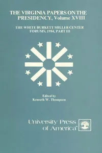 The Virginia Papers on the Presidency_cover