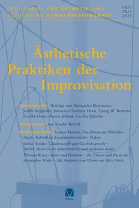 Ästhetische Praktiken der Improvisation_cover