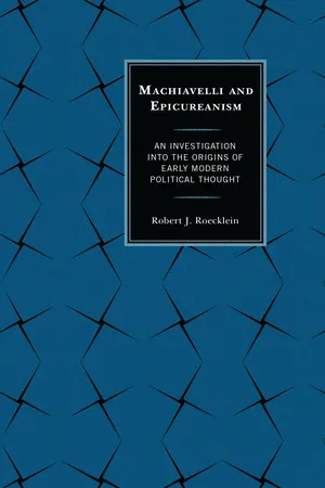 Machiavelli and Epicureanism