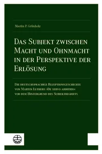 Das Subjekt zwischen Macht und Ohnmacht in der Perspektive der Erlösung_cover