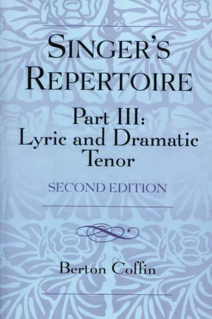 The Singer's Repertoire, Part III