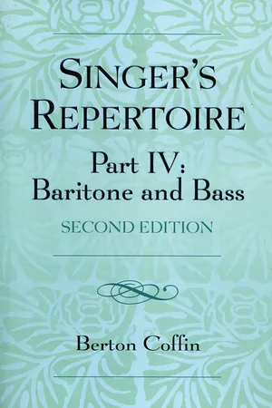 The Singer's Repertoire, Part IV