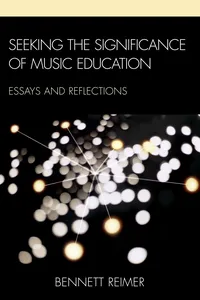 Seeking the Significance of Music Education_cover