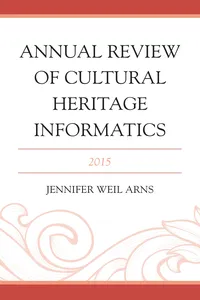 Annual Review of Cultural Heritage Informatics_cover