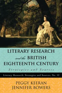 Literary Research and the British Eighteenth Century_cover
