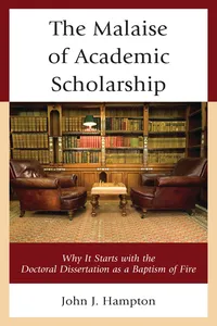 The Malaise of Academic Scholarship_cover