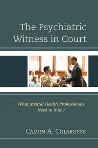 The Psychiatric Witness in Court_cover