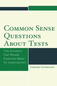 Common Sense Questions about Tests_cover