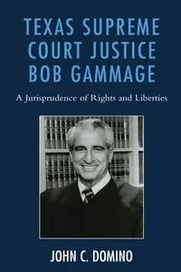 Texas Supreme Court Justice Bob Gammage_cover