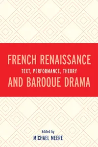 French Renaissance and Baroque Drama_cover