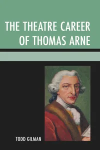 The Theatre Career of Thomas Arne_cover