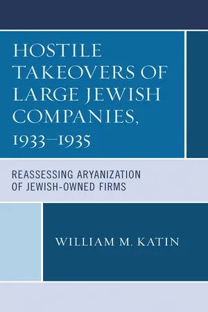 Hostile Takeovers of Large Jewish Companies, 1933β1935