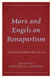 Marx and Engels on Bonapartism_cover