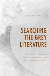 Searching the Grey Literature_cover