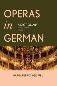 Operas in German: A Dictionary_cover