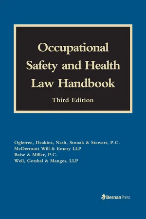 Occupational Safety and Health Law Handbook
