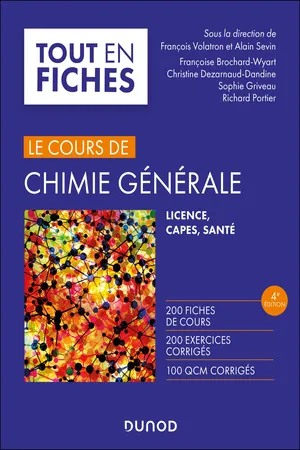 Le cours de chimie générale - 4e éd