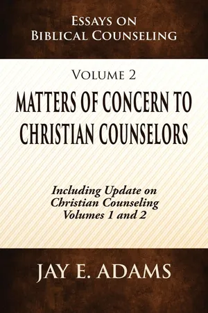 Matters of Concern to Christian Counselors