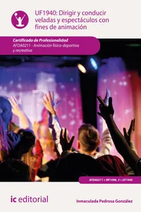 Dirigir y conducir veladas y espectáculos con fines de animación. AFDA0211