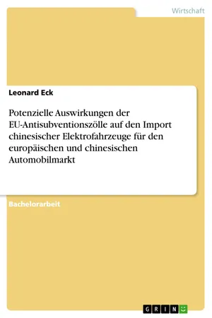 Potenzielle Auswirkungen der EU-Antisubventionszölle auf den Import chinesischer Elektrofahrzeuge für den europäischen und chinesischen Automobilmarkt