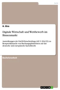 Digitale Wirtschaft und Wettbewerb im Binnenmarkt_cover