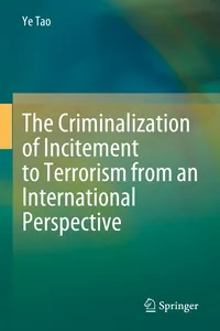 The Criminalization of Incitement to Terrorism from an International Perspective_cover