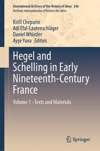 Hegel and Schelling in Early Nineteenth-Century France_cover