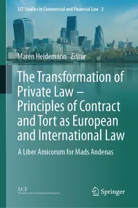 The Transformation of Private Law – Principles of Contract and Tort as European and International Law_cover