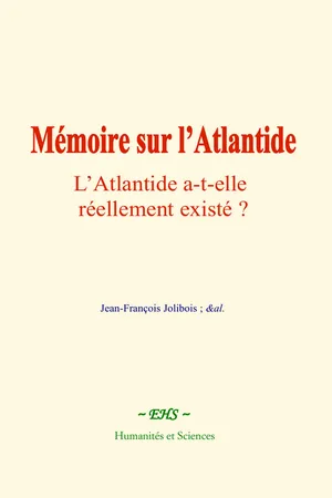 Mémoire sur l'Atlantide