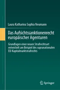 Das Aufsichtssanktionenrecht europäischer Agenturen_cover
