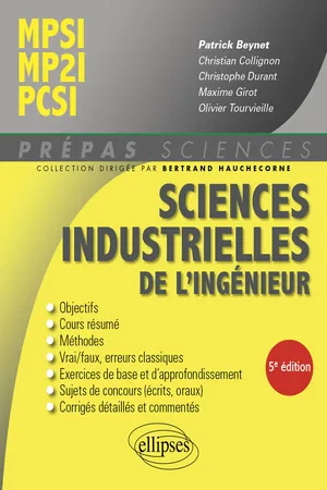 Sciences indus. ingé. MPSI 5ed