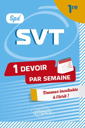 Un devoir semaine-Spé SVT-1re