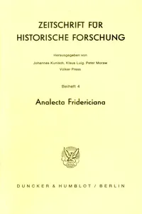 Analecta Fridericiana._cover