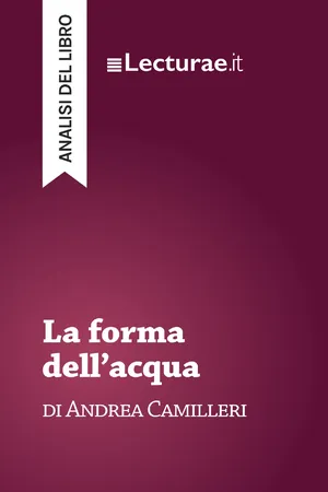 La forma dell'acqua - Andrea Camilleri (analisi del libro)
