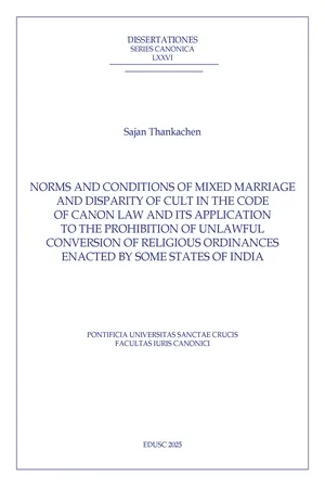 Mixed and Disparity of Cult Marriages under India's State Anti-Conversion Laws