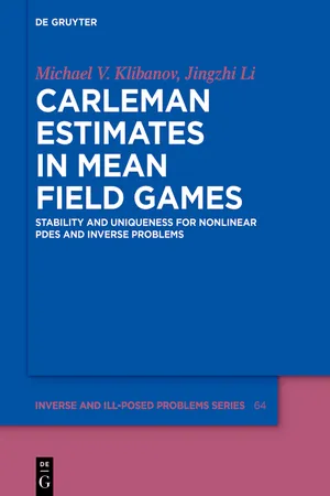 Carleman Estimates in Mean Field Games